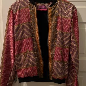 Luna Wild Bomber made from recycled Indian Sari Silk